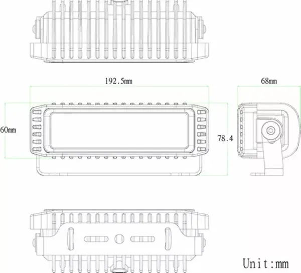 WL2202-W LED Deckscheinwerfer Flutlicht, weiß